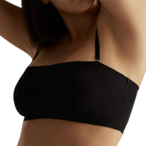 YSABEL MORA - Bandeau con relleno y tirantes removibles Negro