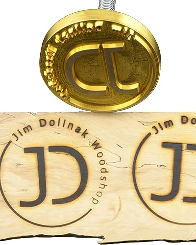 Branding-Eisen für Holz, personalisiertes Branding-Eisen für Holz, Leder, Grill, Hitzestempel mit Holzgriff, handgefertigt von Design (2,5 x 2,5 cm)