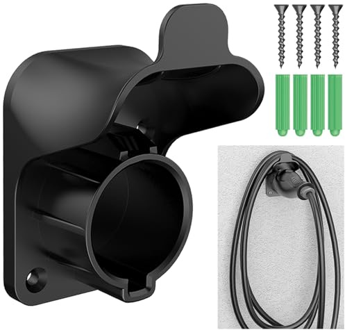 EV Charger Holder Wall Mount Electric Car Charging Cable Holster for SAE J1772 Charging Plug & Connector