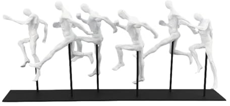 Sharplace Lauffiguren, Skulptur, Leichtathletik-Figuren, Moderne Exquisite Verarbeitung, Kunst, Sportfiguren für den Eingangsbereich, Hotel, Innenbereich, weiß L
