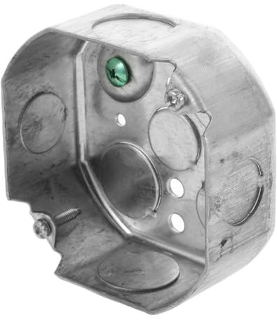WOONEKY Metal Junction Box 4-inch Octagonal Electrical Box Weatherproof Outdoor Project Enclosure Case for Ceiling Lights and Extension Cord Protection