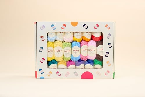 Sirdar Happy Colour Box - 50 Balls of 15g Acrylic DK Yarn, Assorted Colours