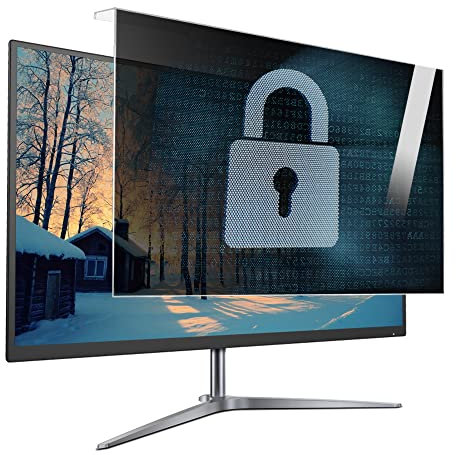 SnamicE Monitor Blickschutzfilter zum Aufhängen, blendfrei, Blaulicht, Augenschutzfolie, 43,2 - 81,3 cm, für Krankenhaus, Büro, 61 cm, 547 x 320 mm