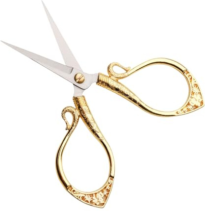 BigKego forbice vintage in acciaio inox oro da cucito ricamo piccole taglienti tessuto a punto croce