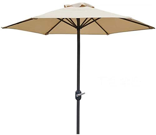 HUIBBGO Ombrelloni da Giardino per Esterni, 2 m/6,5 Piedi, ombrellone da Giardino con manovella, Robusto e Compatto per Piccoli spazi Esterni, Patio, Prato o Altri luoghi all'aperto