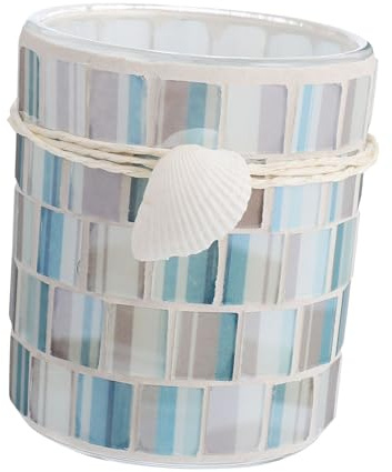 TOPPERFUN Chandelier Bougeoir Verre Coupe pour Bougie Aromathérapie Décoration Style Méditerranéen