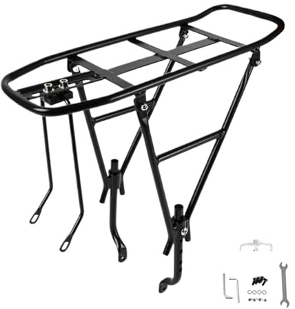 Portapacchi posteriore per bicicletta, spesso allargato, stabile e regolabile in altezza, accessori per il trasporto per gli appassionati di ciclismo all'aperto