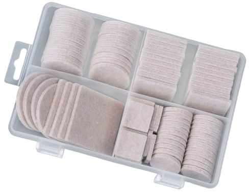 EXCEART 104 Pezzi Feltrini Adesivi Spessi per Mobili Beige Protezione Antiscivolo per Piedi Tavolo e Sedia Tappetini Salvapavimento Silenziosi per Gambe di Mobili