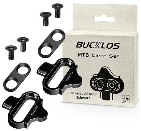 AEYINO MTB Cleats Set BH51 BH56 - Einzelauslösung & Multi-Auslösung | Erhältlich in Einzel- oder Multi-Auslösung, BH51/BH56 Design, Anti-Rutsch, passt für MTB & Indoor Cycling (außer M858)