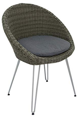 OUTLIV. Sagres Diningsessel, Gartenstuhl, Stahl/Geflecht, inklusive bequemen Sitzkissen, der Moderne Stuhl für Ihren Garten oder Balkon