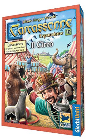 Giochi Uniti - Carcassonne Il Circo, Erweiterung 10 für Carcassonne, Brettspiel, italienische Ausgabe, GU626