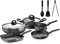 Prima Collection Black Batteria da Cucina 10 Pezzi Antiaderente Induzione