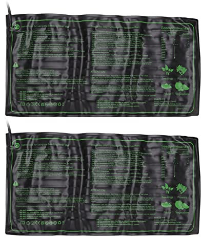 Oreb Tappetino di Calore Seedling 2Pcs, Tappetino di Riscaldamento per piantine, Tappetino riscaldante idroponico Caldo con Temp costante, per l'avvio dei Semi L'Aumento germinazione
