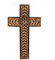 Samhita Croix murale en bois de manguier, sculpture florale de Jésus-Christ, décoration de la maison (25,4 x 15,2 x 1,3 cm)
