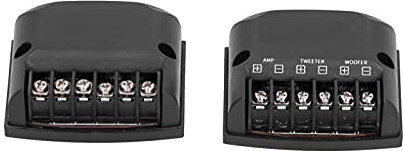 Divisor de frecuencia de altavoz universal de 2 vías - Capacitores de alta frecuencia de 12 V 60 W - Juego de 2 - Ideal para sistema de audio de automóvil - Cruce de altavoz, separador de frecuencia,