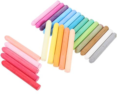 HOODANCOS 24st Farbige Tafelkreide Staubfreie Weiße Kreide Farbige Staubfreie Kreiden Graffiti-kreide Schreibgerät Für Die Tafel Gehwegkreide-set Sauber Kleinkind Toner Schreibstift