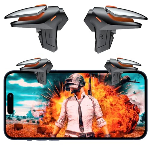 Sunmike Phone Triggers for PUBG Mobile, New Version Gaming Triggers for PUBG Mobile/Call of Duty/Knives Out/Rules of Survival, Sensitive Shoot & Aim Phone Trigger Compatible with iPhone & Android