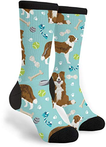 Hommes Randonnée Chaussettes Chien Rouge Border Collie Chaussette Running Résistantes Chaussettes Tennis Confortables Sport Chaussettes Pour Sport Cyclisme Yoga