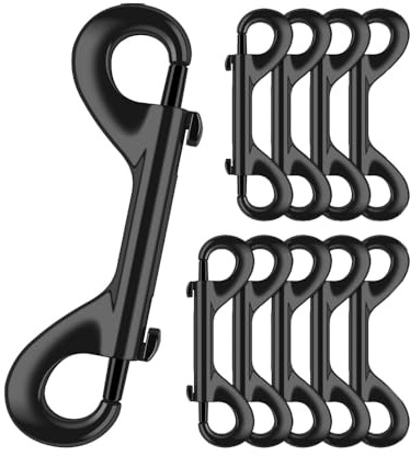 Doppelendige Bolzen-Karabinerhaken, 10 Stück Metall-Trigger-Clip-Verschluss, Karabinerhaken für Schlüsselanhänger, Hundeleine, Haustier-Futtereimer (7 cm)