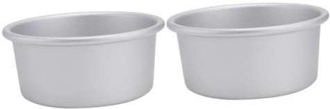 CIYODO 2pcs Anodized Aluminum Cake Trays for Baking Round Non-Stick Removable Bottom Cake Tin