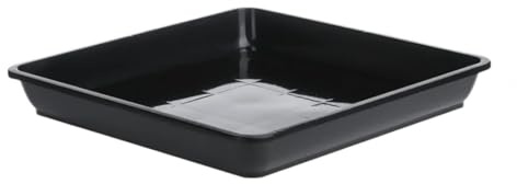 SMELEYOU Sottovaso quadrato in plastica per piante da giardino, vassoio per piante, resistente, per interni ed esterni