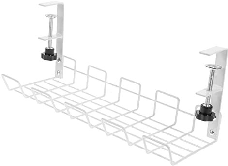 GAROZATION Kabelmanagement-ablage Schreibtisch Aus Kohlenstoffstahl Kabel-organizer Fürs Büro Kabelaufbewahrungsregal Für Hause