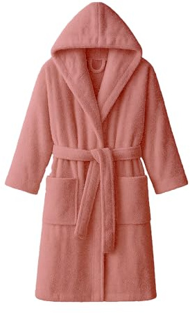 Dorian Home - Accappatoio Uomo e Donna in Spugna con Cappuccio, Tasche, Cintura a Passanti e Gancio in Cotone 100% di Alta Qualità, Durevole e Resistente, Morbido, Assorbente e Lavabile in Lavatrice