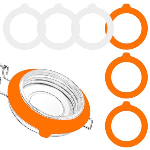 Silikon-Glasdichtungen, 11,4 cm, Ersatzdichtungen, luftdichte Dichtungsringe für 10,7 - 10,9 cm große Einmachgläser, auslaufsichere Gummidichtungsringe für Einmachgläser, Deckel