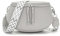 JSDOST Bauchtasche Damen klein Crossbody Bag Umhängetasche Damen Handtasche Veganes Leder Tasche Grau