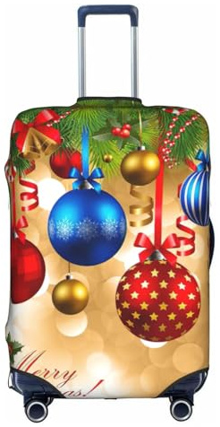 GXUNGT Reisegepäckhülle mit Aufdruck Merry Christmas, personalisierbar, faltbar, perfekt für alle Reisenden, weiß, M