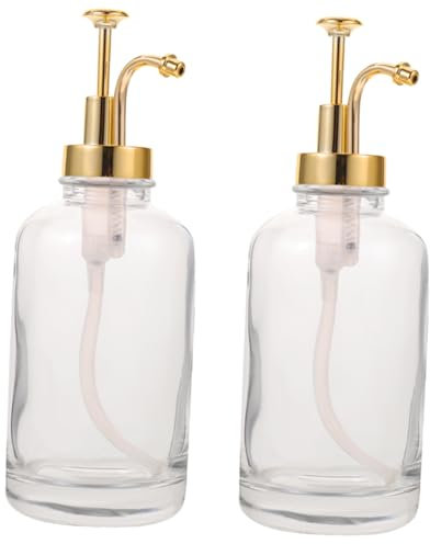 Holibanna 2stücke Teiliges Glas Sirup Dispenser Mit Pumpfunktion Transparenter Kaffeesirupspender Für Kaffee Bar Zubehör Vielseitig Nutzbar Als Honig Marmeladenspender Auslaufsicher Und Prak