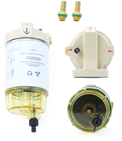 Pompe À Essence Ensemble Séparateur D'eau Et Filtre À Carburant Pour Moteur Hors-bord S3213 S3227 R12T Pour Mercury Pour Moteur Marin Quicksilver OMC Kit 10 Microns Pour Bateau Fuel Pump(S3227)