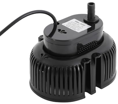Pool Cover Pump 16 * 12 * 9.8cm 3000L Three Outlets Practical Tool Filter Holes 75W Pond Pump Efficient Work Portable Design Swimming Pool Pump for Ponds, Swimming Pools, Fountains (Black)