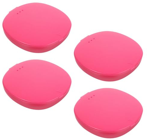 HEALEEP Scatola Porta Coppa Mestruale Facile da Conservare 4 Pezzi in Plastica Rosa Organizer Portatile Versatile per Uso Quotidiano e Viaggi