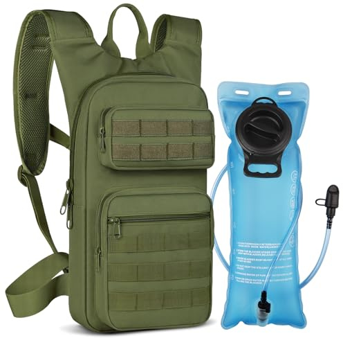 Wiserset Mochila de hidratación con bolsa de hidratación de poliuretano | Mochila de senderismo acolchada transpirable, ligera mochila para correr, ideal para moto, bicicleta, correr