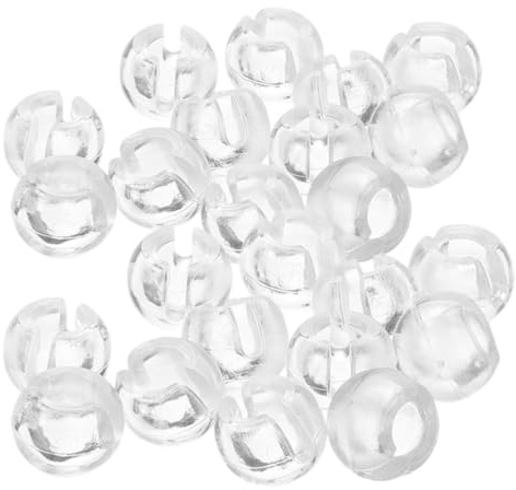 NUOBESTY 40 Piezas de Topes para Cadena de Cuentas Transparentes para Persianas Verticales, Fácil Instalación y Material Pom Ligero para Proyectos de Reparación