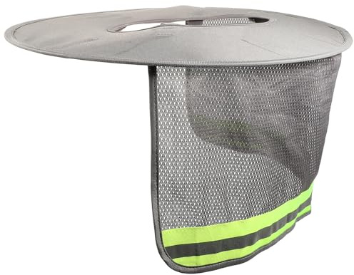 Veemoon Visière de Casque de Chantier Pare-Soleil en Polyester Orange, Facile à Installer, pour Fête Travail en Extérieur sur Chantier