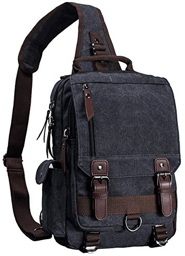 Mygreen Sac à bandoulière rétro pour Cyclisme, Black-301 (Noir) - MG16301BK-UK