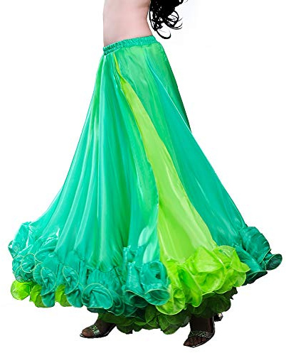 ROYAL SMEELA Bauchtanz Rock Flamenco Rock Damen Tanzkleid Karneval Professionell Tanzen Maxirock Bauchtanz Kostüm Kleidung Damen 25 Yard Große Swing Röcke