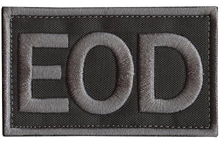 2AFTER1 ACU dämpad EOD explosiv bortskaffande armé taktisk broderad krok och ögla lapp