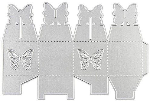 Ideen mit Herz Stanzschablone, Faltbox 1, 16,3cm x 11cm, passend für gängige Stanzmaschinen | Schablone zum Gestalten Geschenkboxen, Box | Valentinstag, Muttertag, Geburtstag, Weihnachten, Mitbringsel