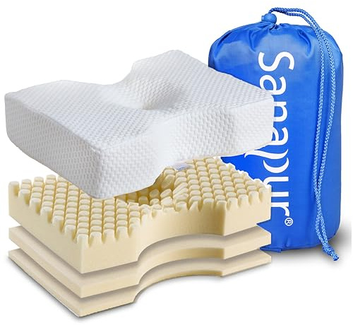 Sanapur Original Kissen 4.0 - Variante MED - Orthopädisches Seitenschläferkissen Made in Germany mit Visko Schaum/Soft Schaum
