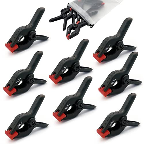 Spring Clamp Heavy Duty Plastic Spring Clips 3.5 Inch Grip Clips for Home Improvement Clamp DIY Tools Photography Studios (8 PCS)