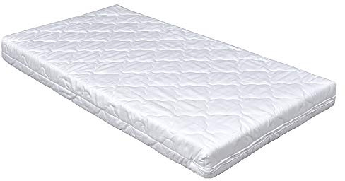 Baby Delux Baby Matratze Kindermatratze Komfort 70x140x9 cm für Babybett Kinderbett Babymatratze mit gestepptem Bezug in weiß