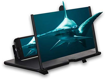 Bandes Screen Magnifier for Smartphone, 14 3D Smartphone Screen Amplifier Foldable with Phone Stand, Screen Magnifier Enlarger Zoom Quality with Anti- Radiation Eye Protective and Anti-Slip