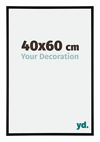 yd. Your Decoration - Cadre 40x60 cm - Noir Mat - Cadres Photos en Aluminium Avec Verre acrylique - Anti-Reflet - Cadre 40x60 - Kent