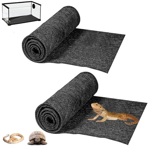 HERCOCCI 2 Pack Reptile Carpet, 39’’ x 20’’ Terrarium Bedding