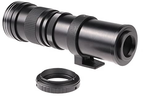 Hersmay Téléobjectif Zoom 420-800 mm F/8.3-16 - Mise au Point Manuelle - Super téléobjectif EF/EFS - pour Canon EOS 4000D 2000D 90D 850D 5D 5DIV 6DII 7DII, Rebel T3 T3i T5 T5i T6i T6s T7 T7I T8I