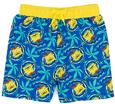 SPONGEBOB SQUAREPANTS simshorts pojkar blå gula simstolar, blå, 6-7 År