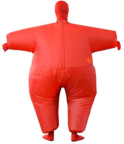 Disfraz Inflable de Cuerpo Completo, Disfraces de Halloween de Cuerpo Completo para Hombres/mujeres, Disfraces Inflables, Disfraz Inflable de Tamaño Adulto para Fiesta de Halloween de Cuerpo(rojo)